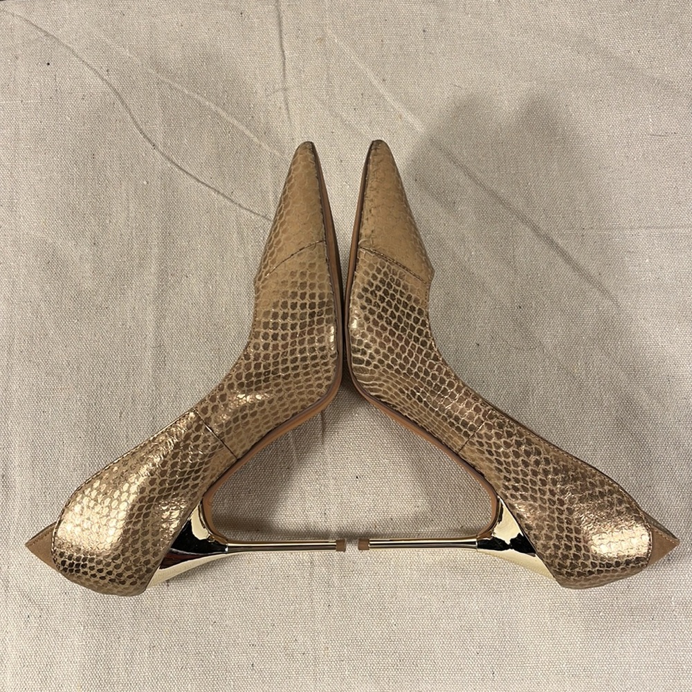 Sam Edelman “Danielle” gold print heels, size 7 - Picture 4 of 12